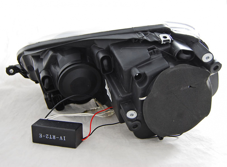 CCFL Angel Eyes Scheinwerfer für VW Golf 5 03-09 schwarz